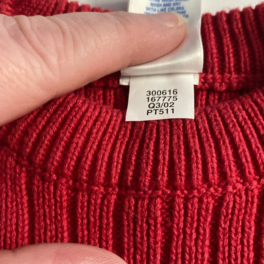 Old Navy Rib Knit Pullover Sweater, Cotton, Sz 3-6 Mon, Y2K, 2002, Vintage - Picture 4 of 9